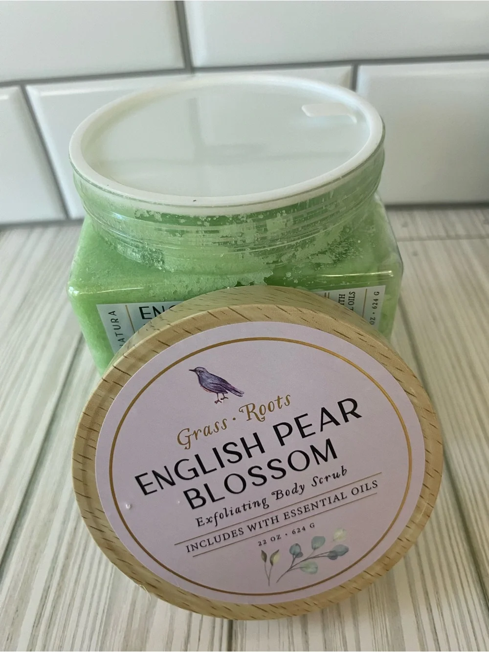 Grass Roots English Pear Blossom Body Scrub / Body Butter 37.5 oz.